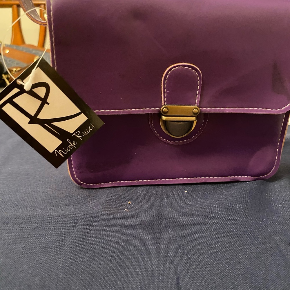 NWT Nicole Rucci purple shoulder bag - Picture 1 of 6